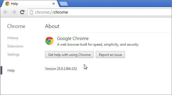 Cross browser test in Chrome 25
