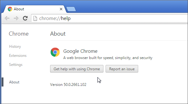 Browser testing Chrome 50