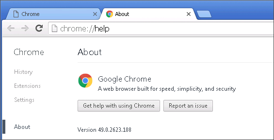 Cross browser test in Chrome 49