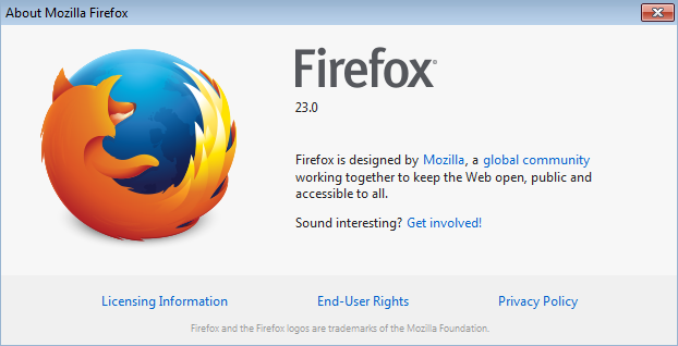 Firefox 23 cross browser testing