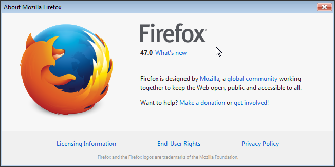 Cross-browser testing in Firefox 47