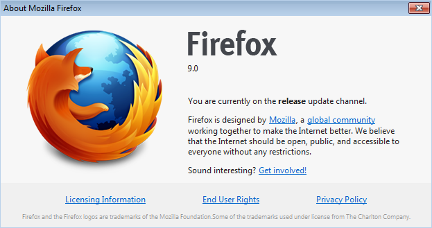 Firefox 9 Version