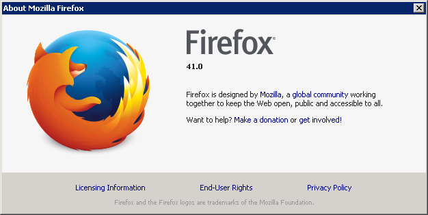 Cross-browser testing in Firefox 41