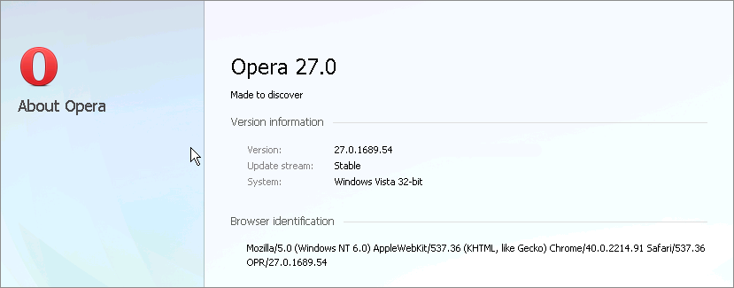 Cross-browser testing in Opera 27