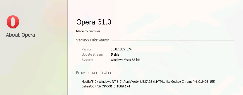 Cross-browser testing in Opera 31