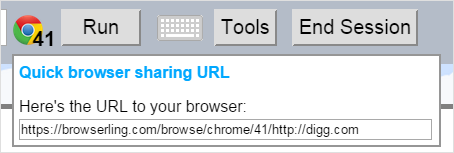 Share a browser (cross-browser testing)